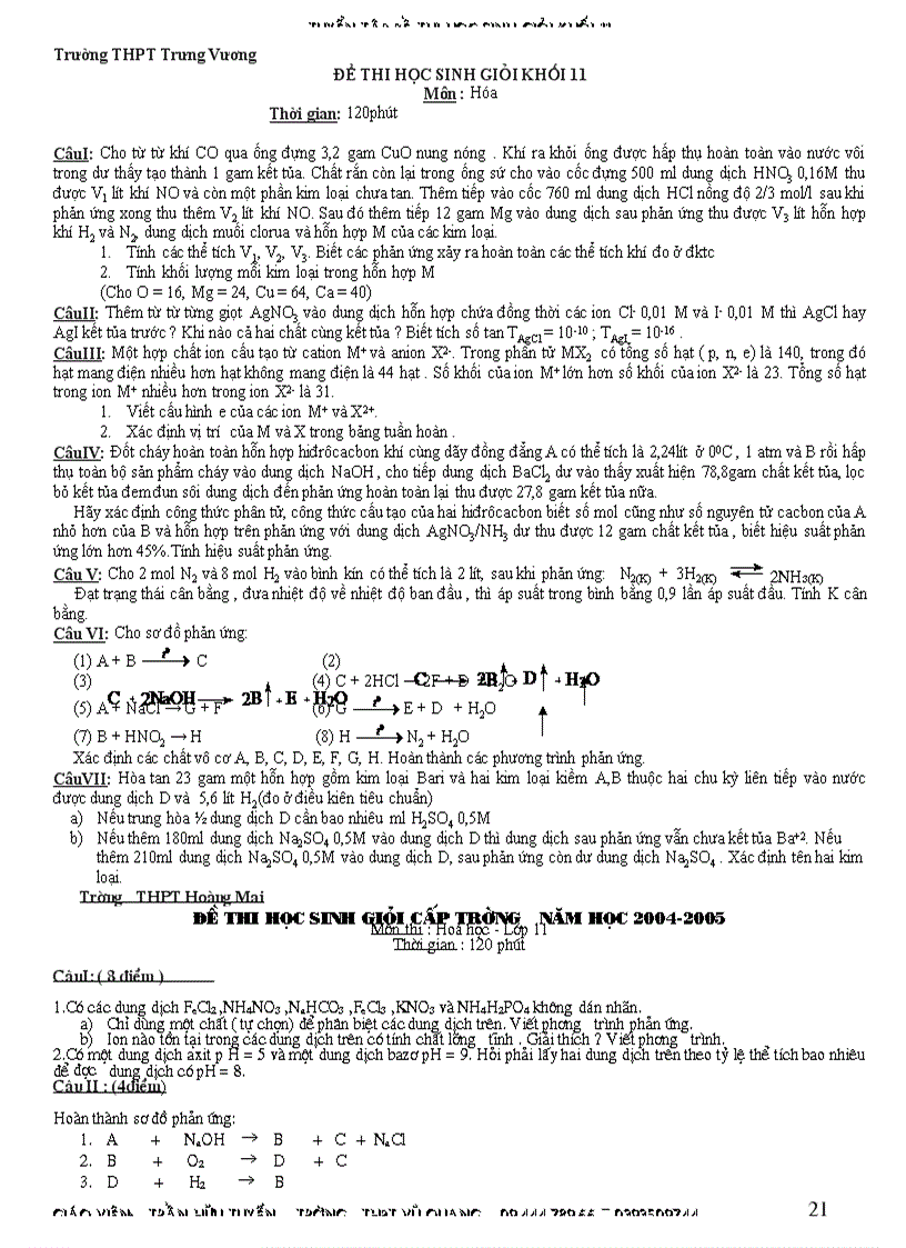 image for page Tậpp đề HSG khối 11