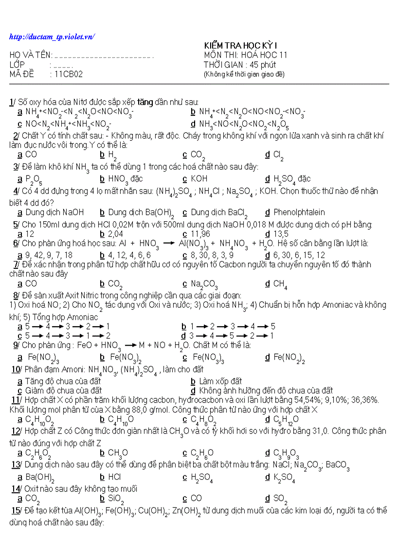 image for page Tham khảo Hóa 11 HK I 12