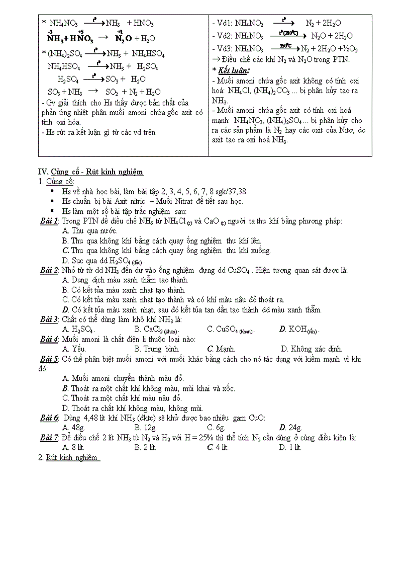 image for page Tiết 12 muối amoni Ban cơ bản