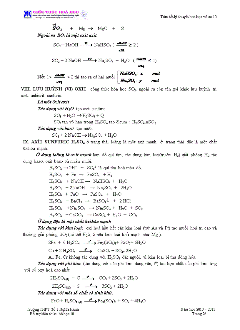 image for page Tom tat kien thuc Hoa 11 Nang cao