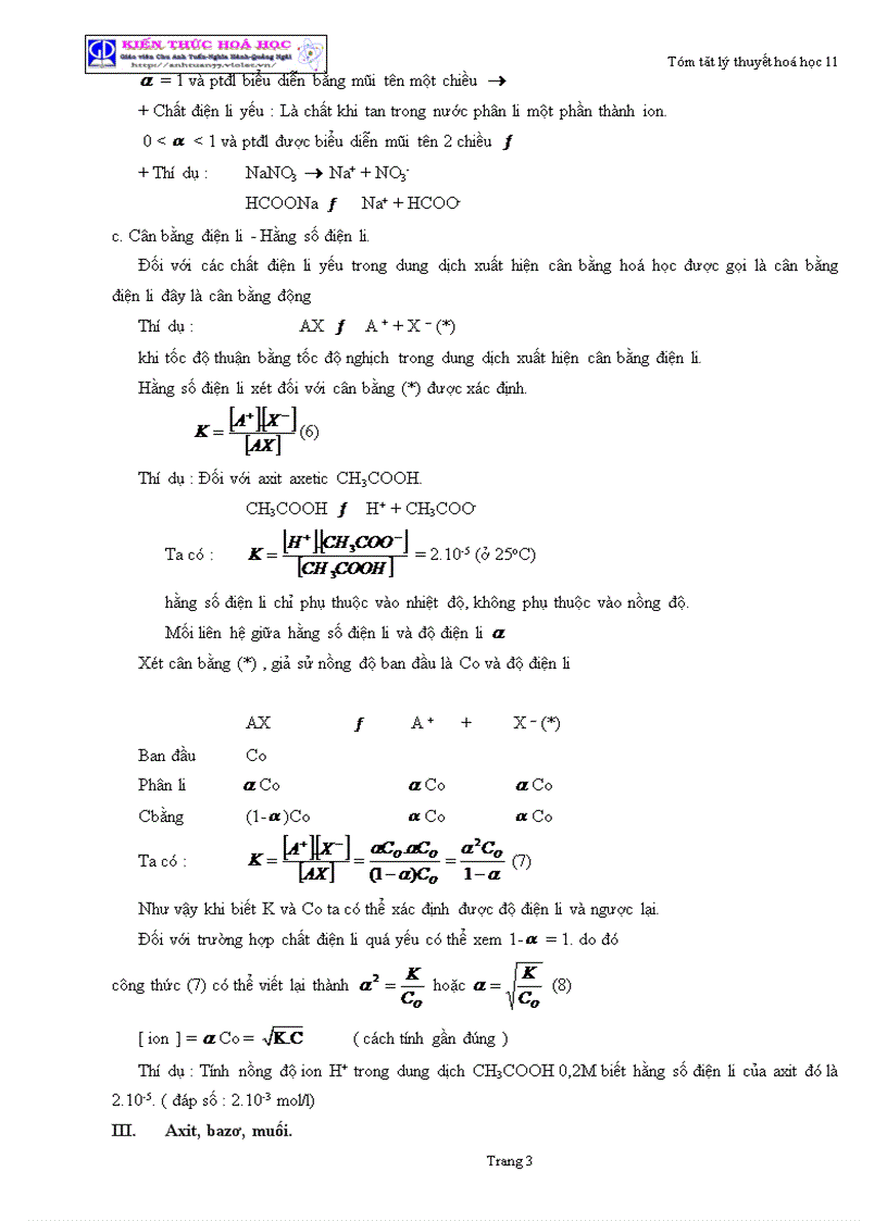 image for page Tóm tắt lý thuyết Hóa học lớp 11