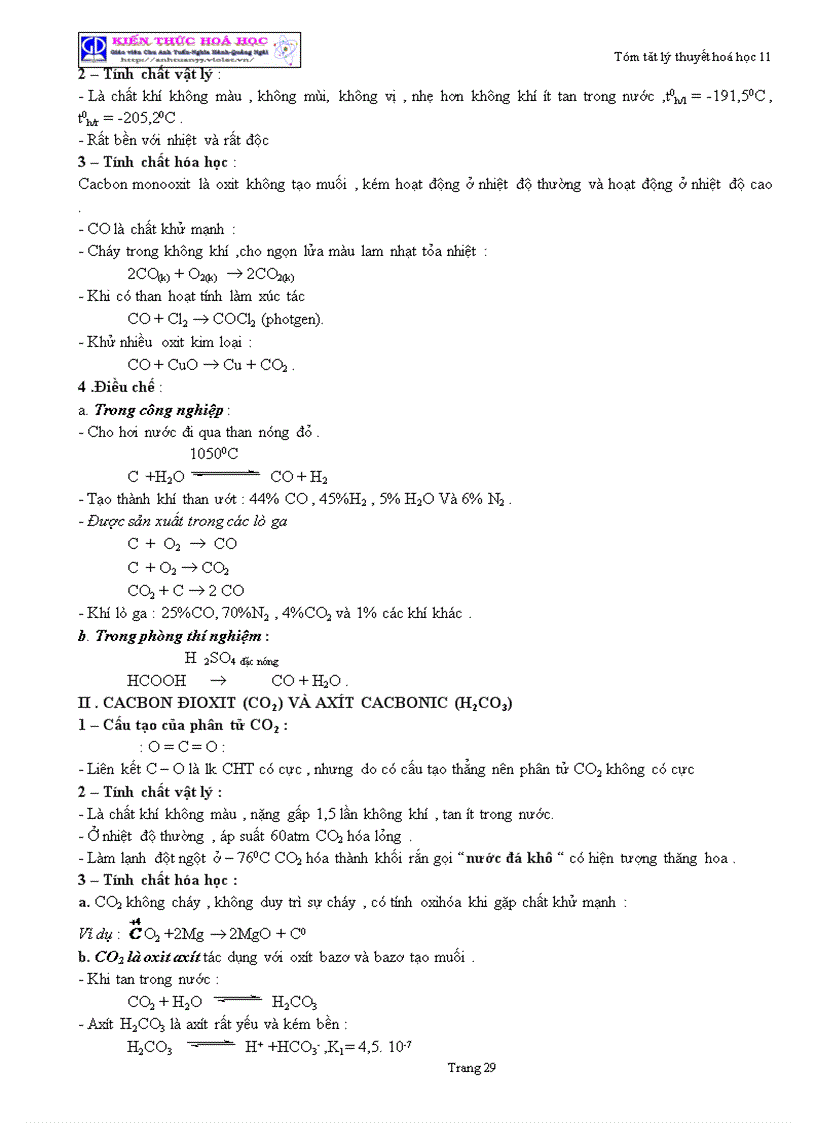 image for page Tóm tắt lý thuyết Hóa học lớp 11
