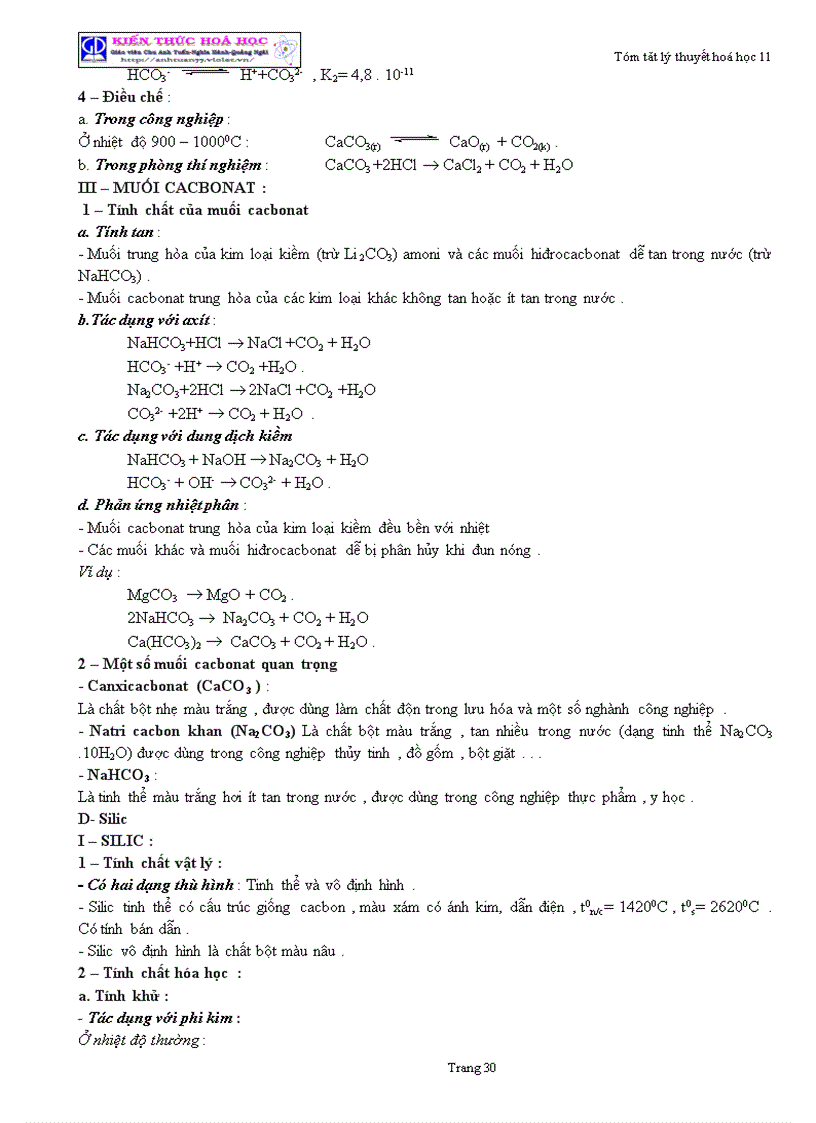 image for page Tóm tắt lý thuyết Hóa học lớp 11