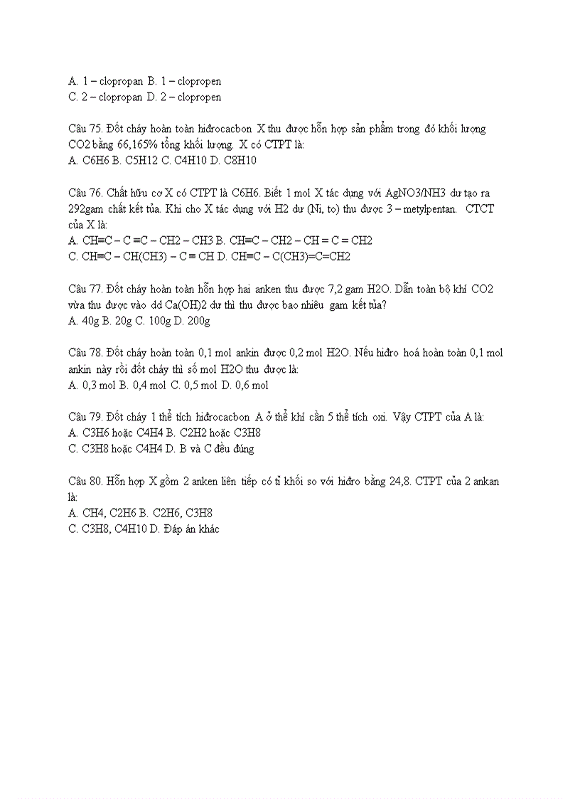 image for page Trắc nghiệm hóa học lớp 11 phần hóa hữu cơ