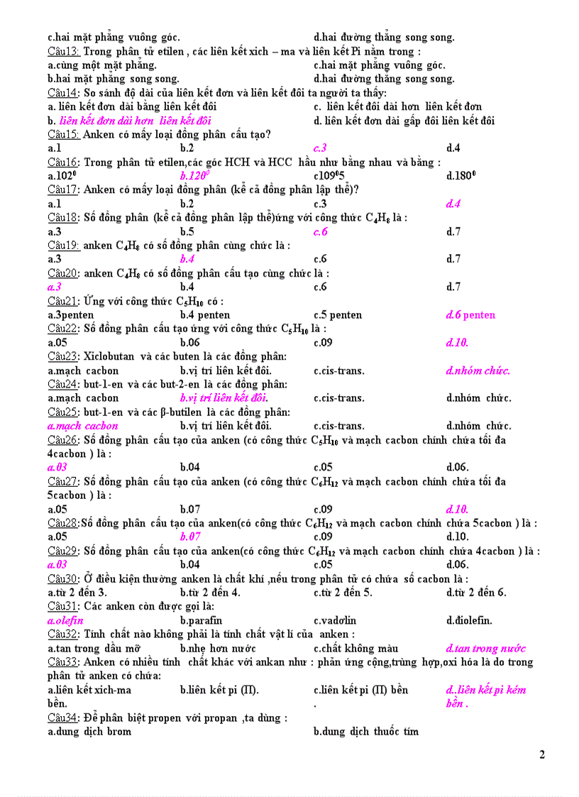 image for page Trắc nghiệm hoa11 phanHC