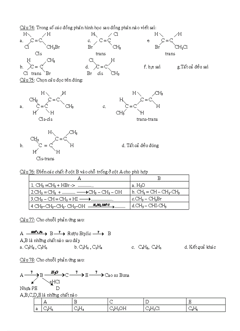 image for page Trắc nghiệm ôn thi Hóa hữu cơ