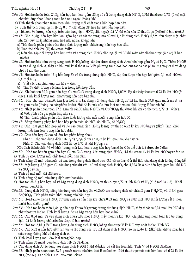 image for page Trắc nghiệm và tự luận chương 2