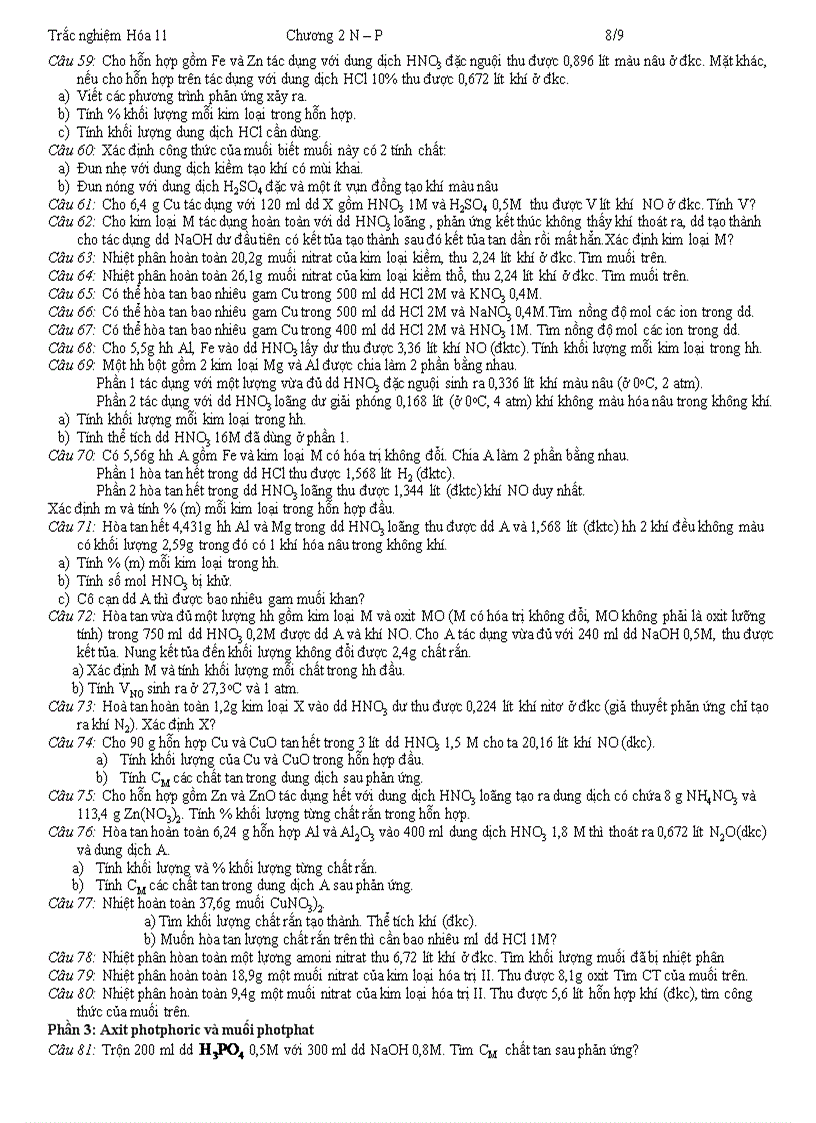 image for page Trắc nghiệm và tự luận chương 2