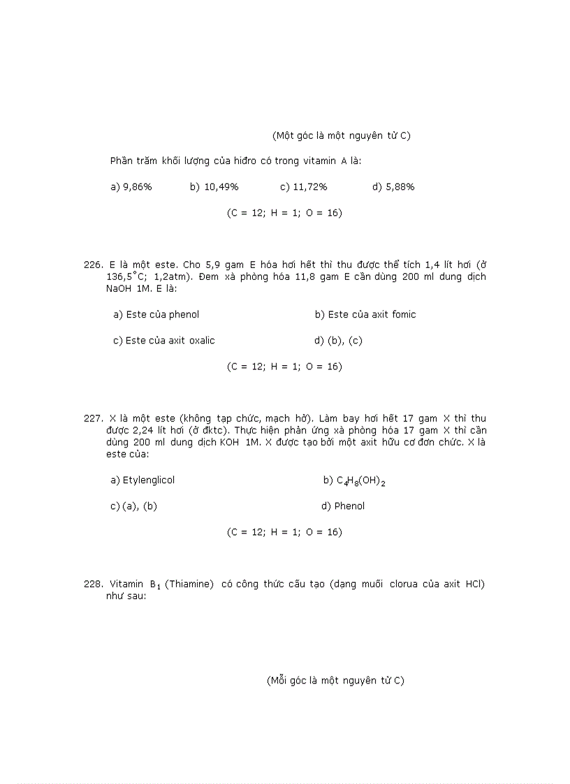 image for page Trắc nghiệm về hóa hữu cơ 2