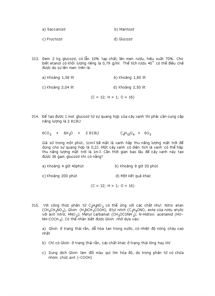 image for page Trắc nghiệm về hóa hữu cơ 2