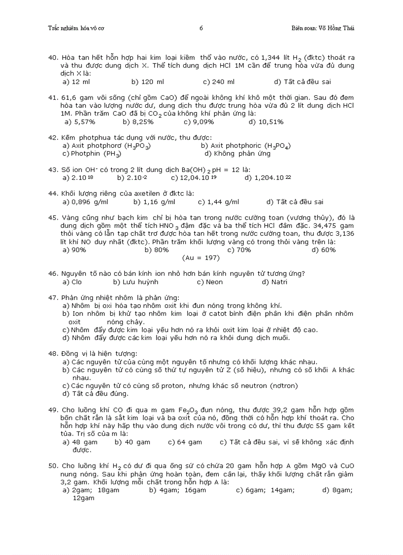 image for page Trắc nghiệm về hóa hữu cơ 3