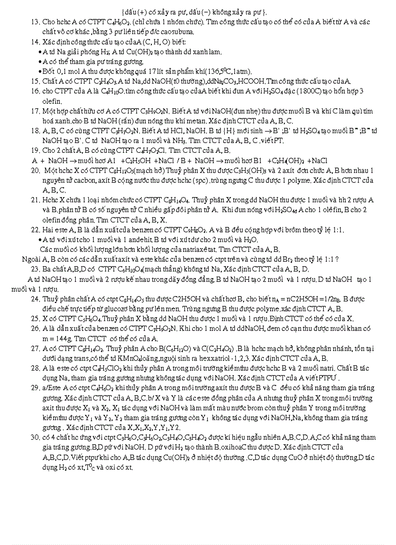image for page Xác định CTCT hợp chất hữu cơ