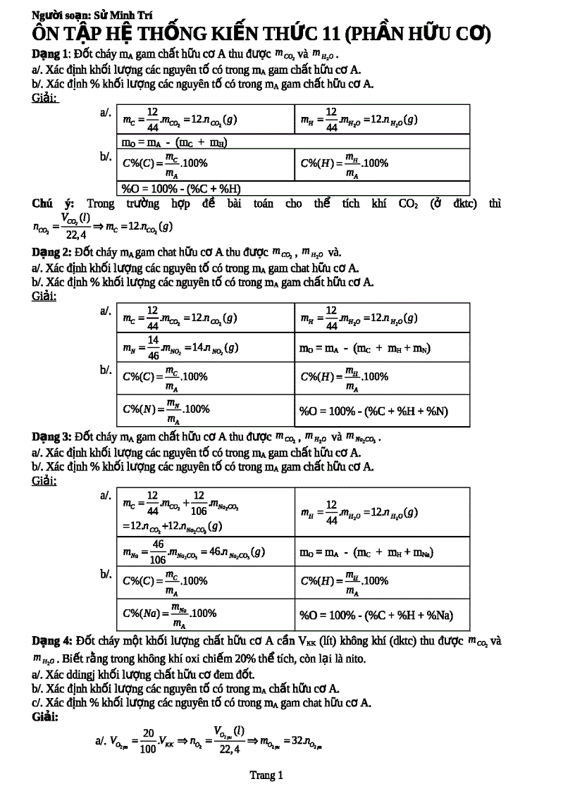 image for page Ôn tập hóa hữu cơ 11 1