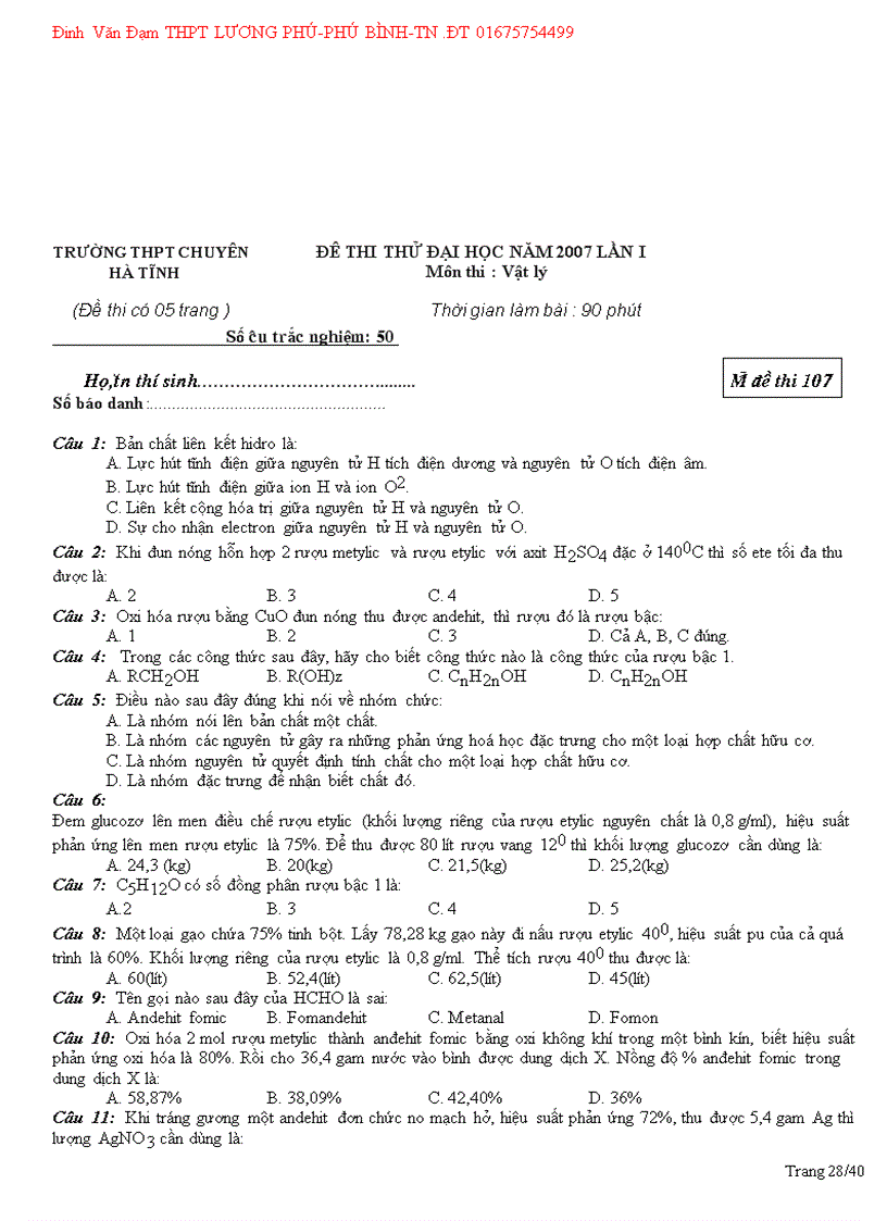image for page 10 Đề Thi THử ĐH 2010