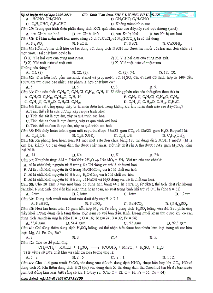image for page 10 Đề Thi THử ĐH 2010