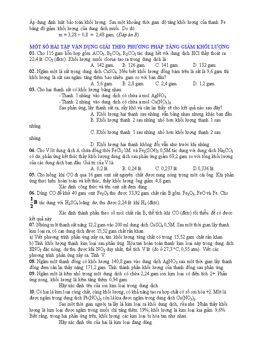 image for page 10 phuong phap giai nhanh nhat de thi hoa 2010 Phan 2