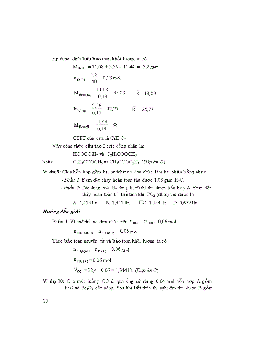 image for page 10 phương pháp giải nhanh TN môn Hóa