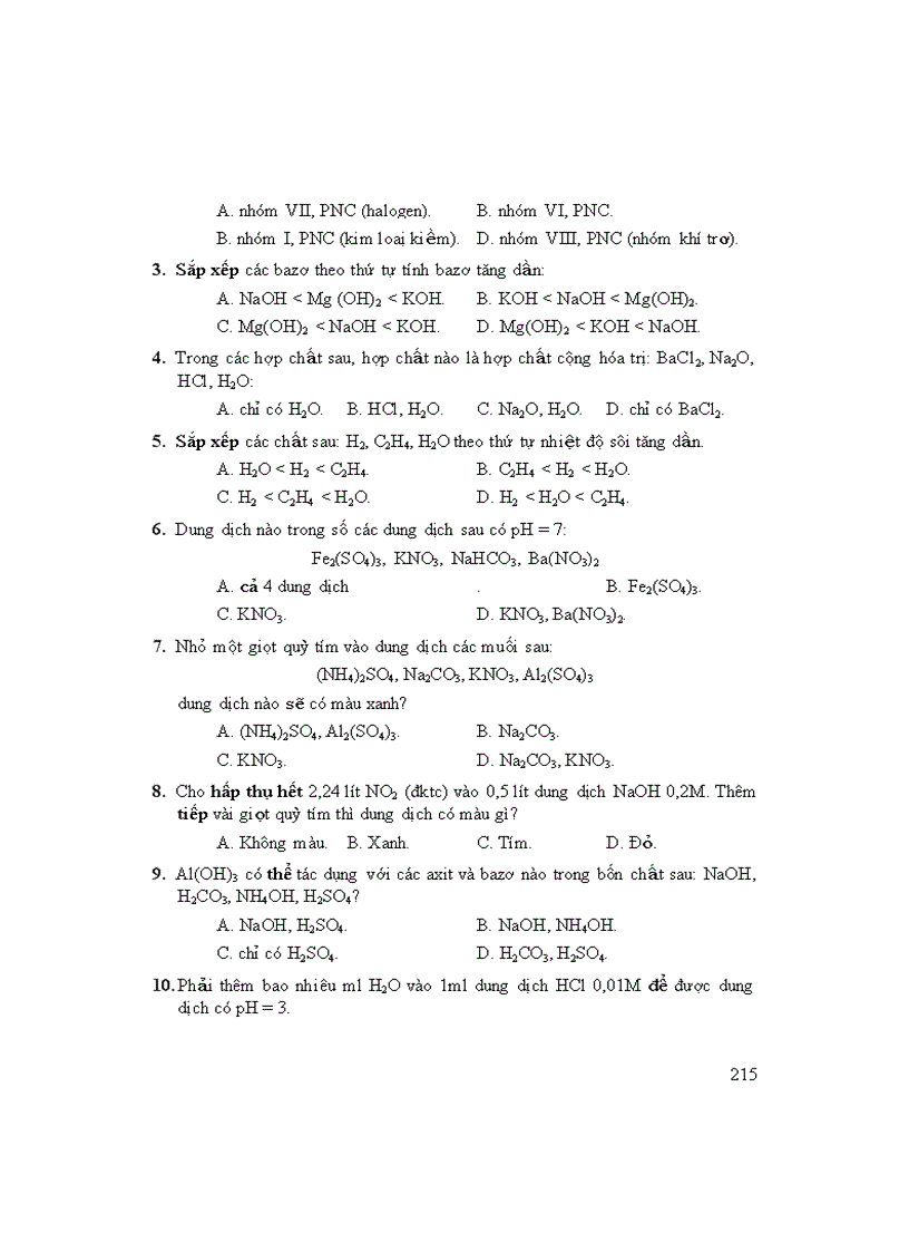 image for page 10 phương pháp giải nhanh TN môn Hóa