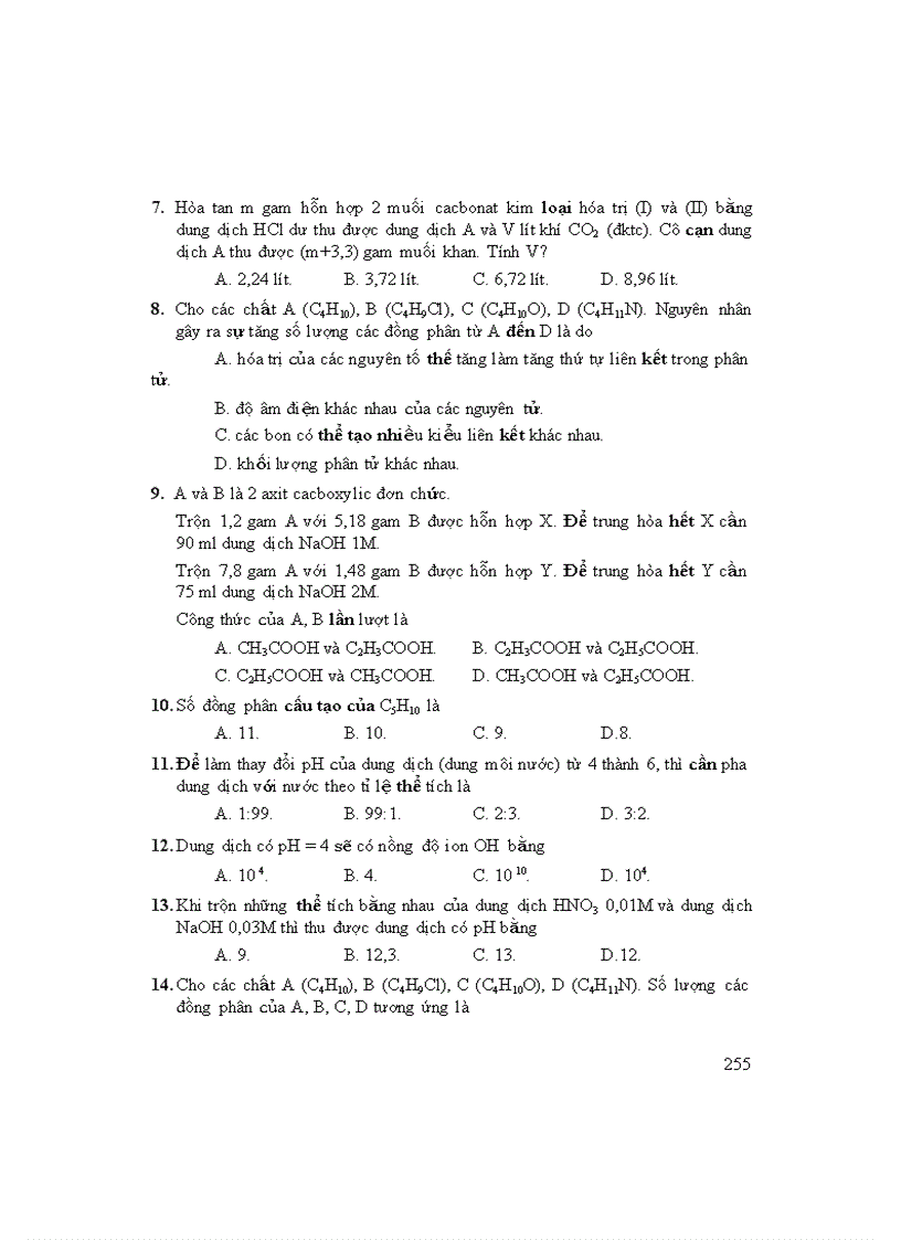 image for page 10 phương pháp giải nhanh TN môn Hóa