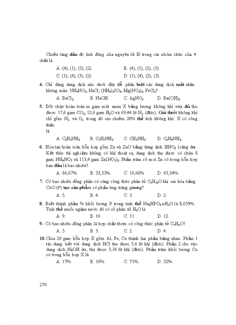 image for page 10 phương pháp giải nhanh TN môn Hóa