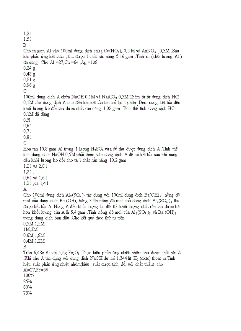 image for page 100 câu hỏi hoá học trắc nghiệm