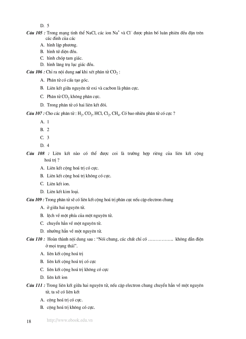image for page 1000 câu hỏi trắc nghiệm môn Hóa có đáp án