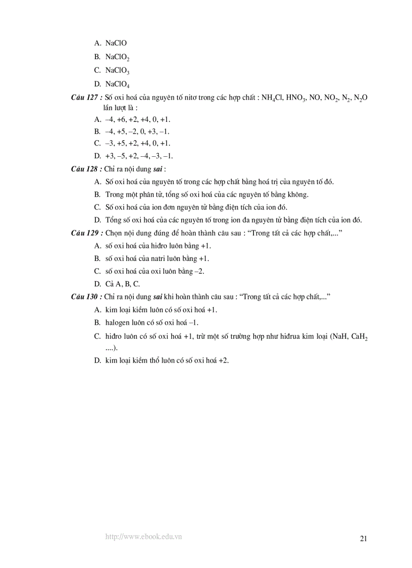 image for page 1000 câu hỏi trắc nghiệm môn Hóa có đáp án