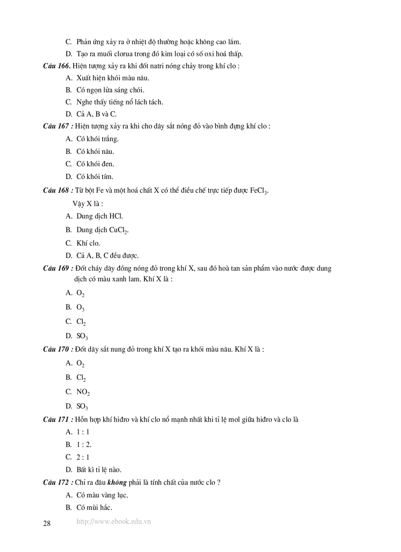 image for page 1000 câu hỏi trắc nghiệm môn Hóa có đáp án