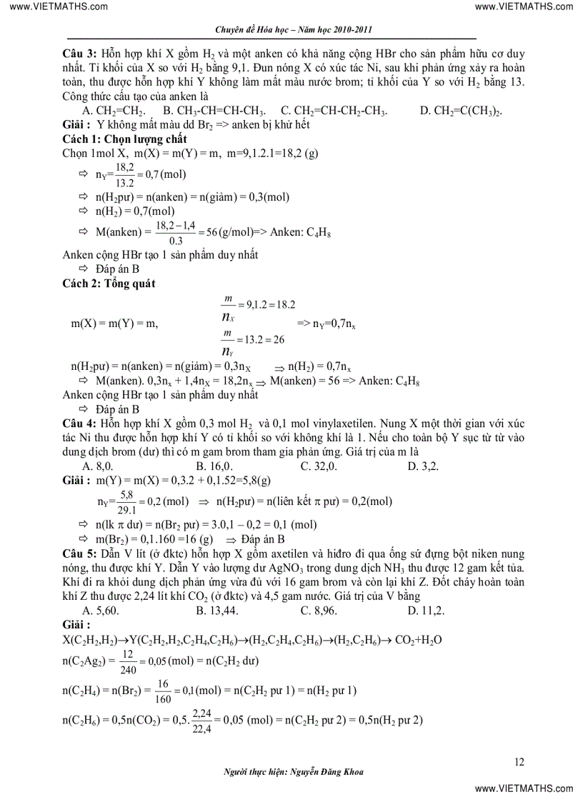 image for page 12 chuyên đề LTĐH môn hóa