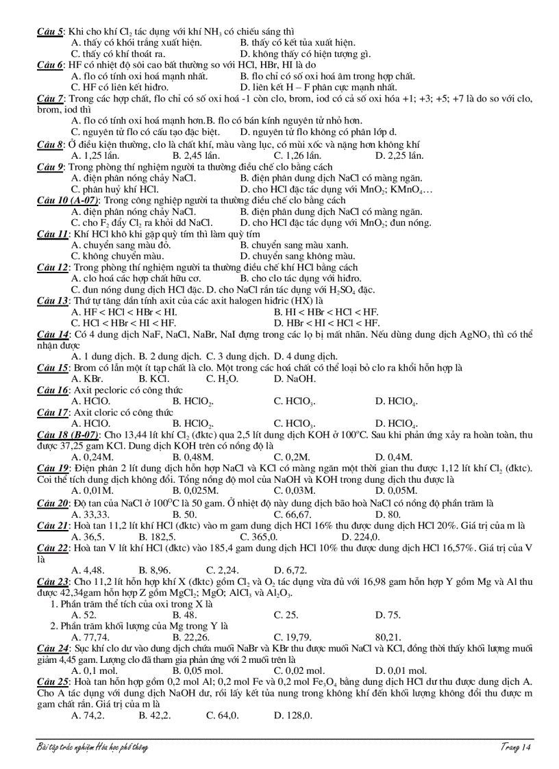 image for page 1500 câu hỏi trác nghiệm hóa ôn thi đh