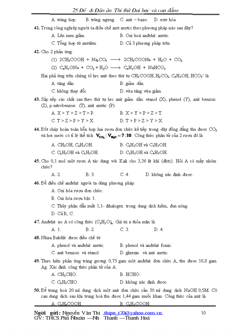 image for page 25 đề đáp án hóa học thi thử đại hoc và cao đẳng