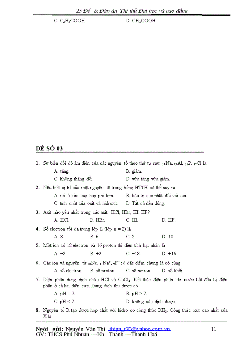 image for page 25 đề đáp án hóa học thi thử đại hoc và cao đẳng