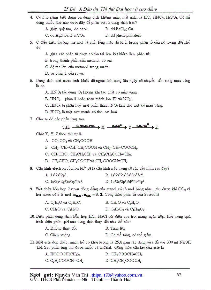 image for page 25 đề đáp án hóa học thi thử đại hoc và cao đẳng
