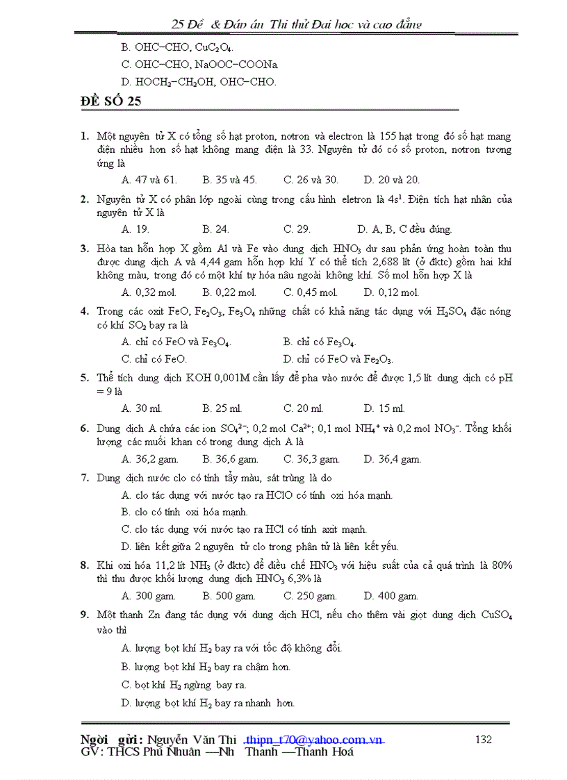 image for page 25 đề đáp án hóa học thi thử đại hoc và cao đẳng
