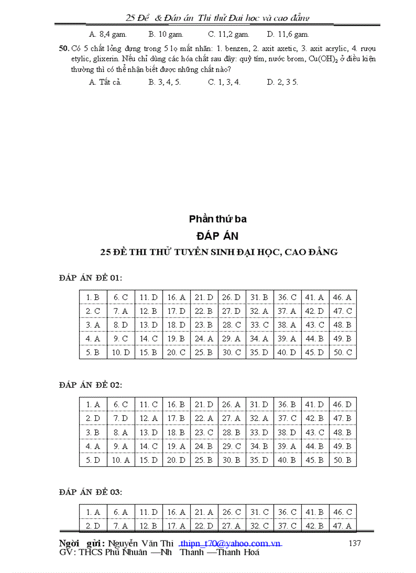 image for page 25 đề đáp án hóa học thi thử đại hoc và cao đẳng