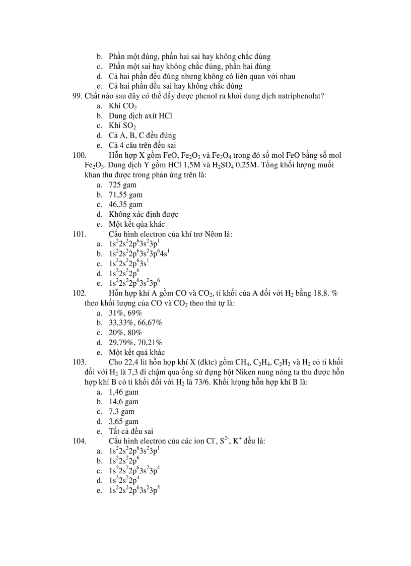 image for page 300 Câu hỏi hóa học