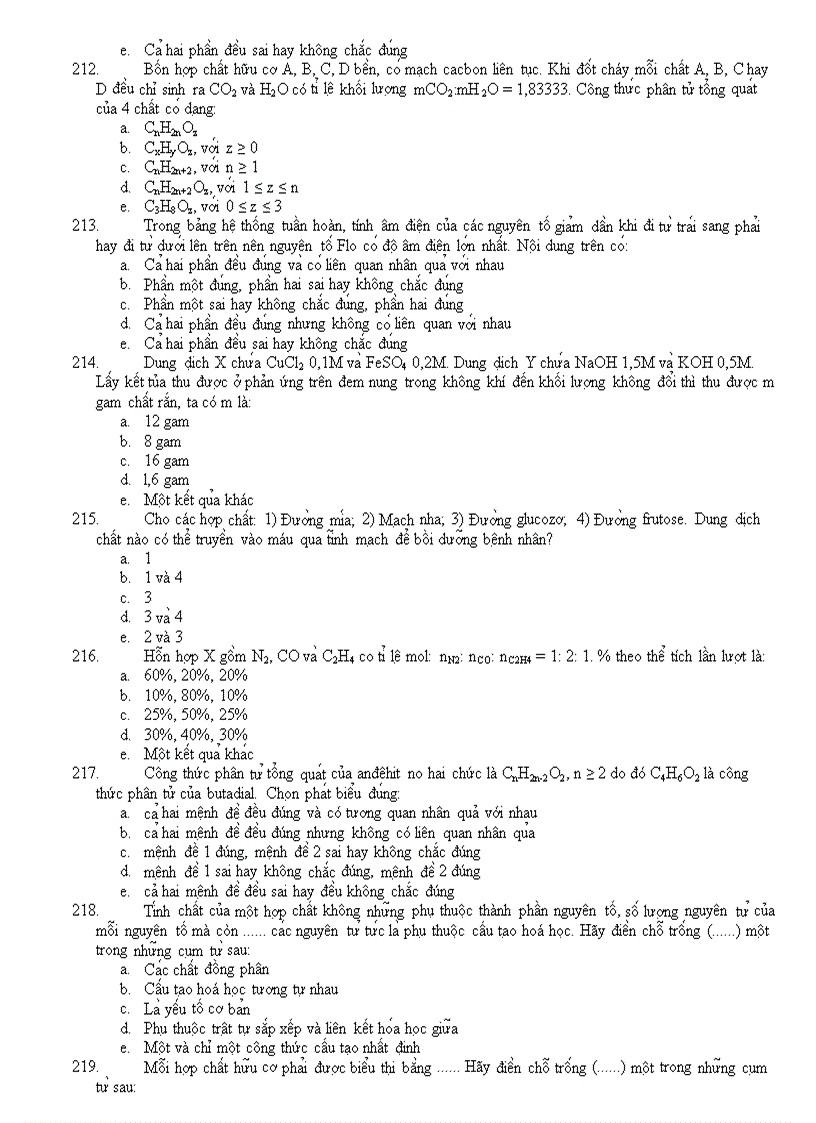 image for page 300 câu hỏi ôn hóa thpt