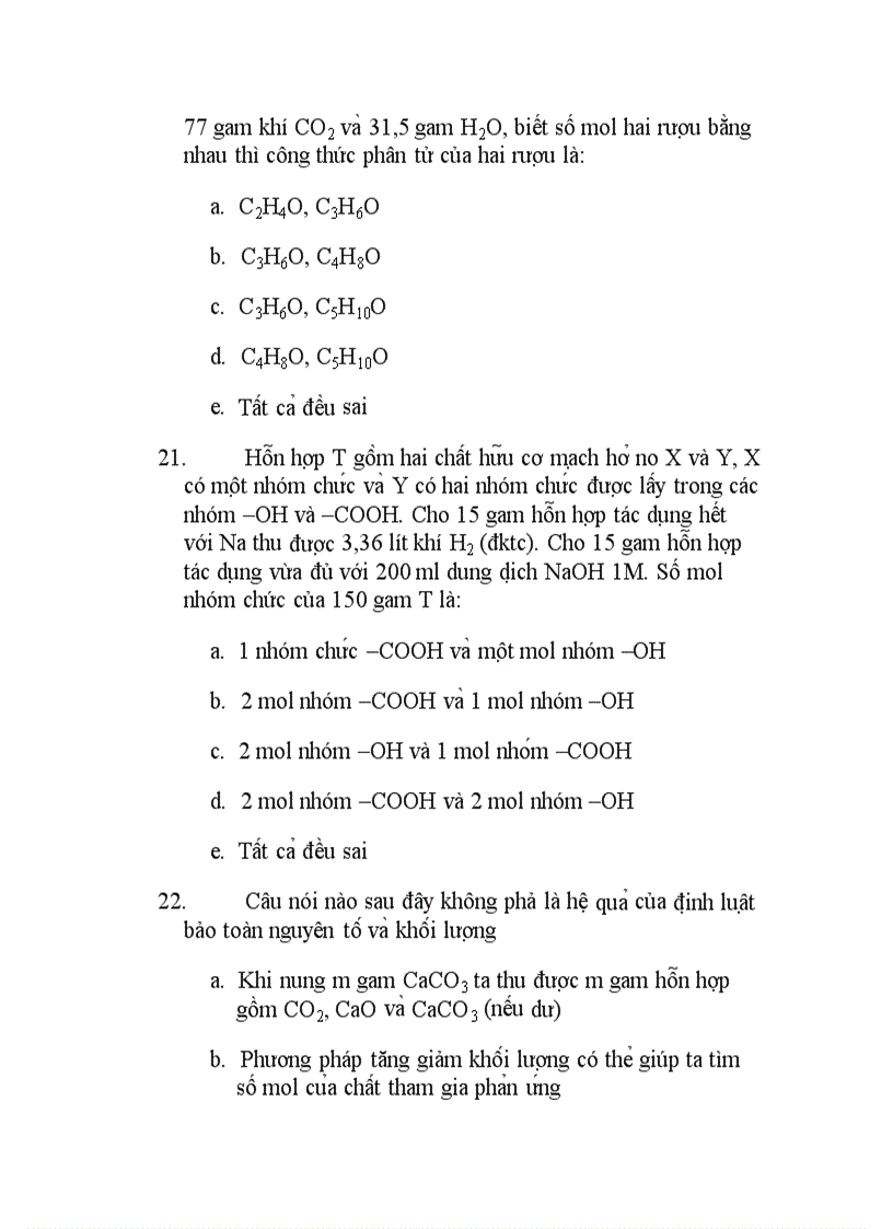 image for page 300 câu hỏi TNKQ Hóa ôn thi TN THPT