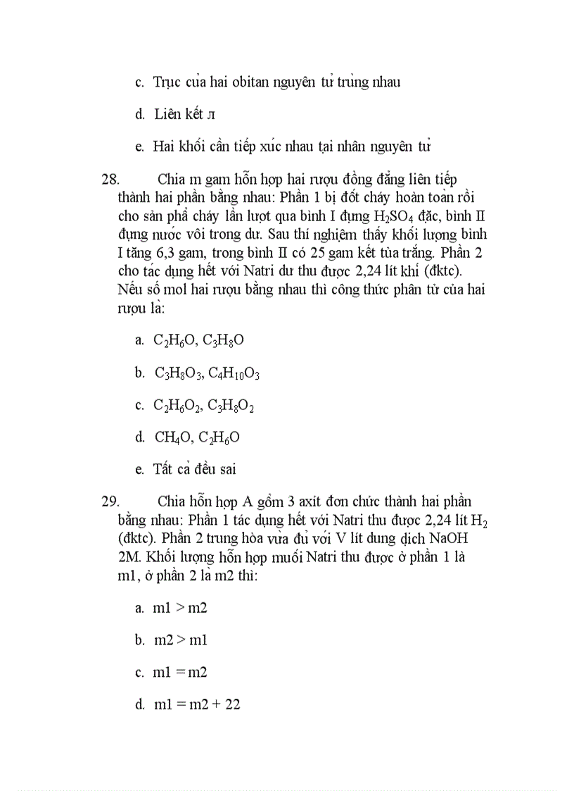 image for page 300 câu hỏi TNKQ Hóa ôn thi TN THPT