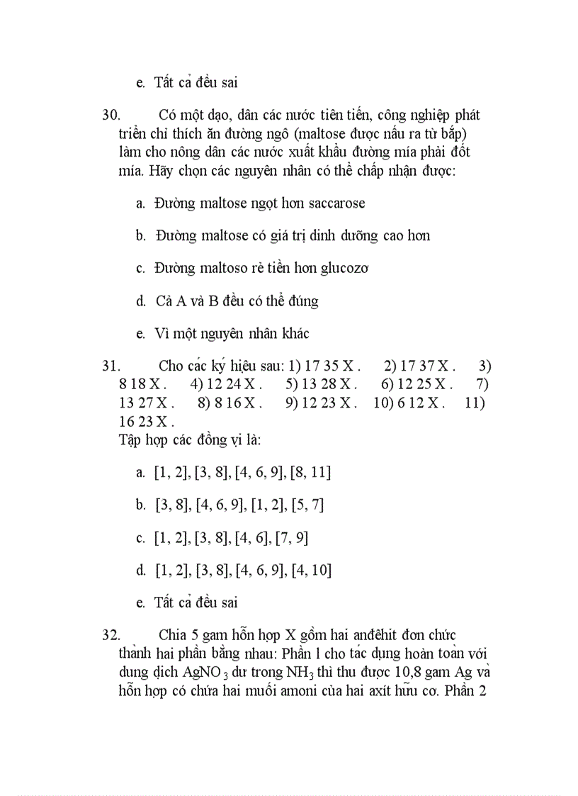 image for page 300 câu hỏi TNKQ Hóa ôn thi TN THPT