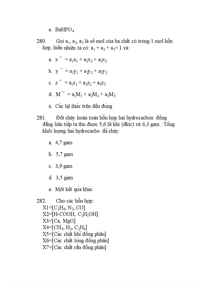 image for page 300 câu hỏi TNKQ Hóa ôn thi TN THPT