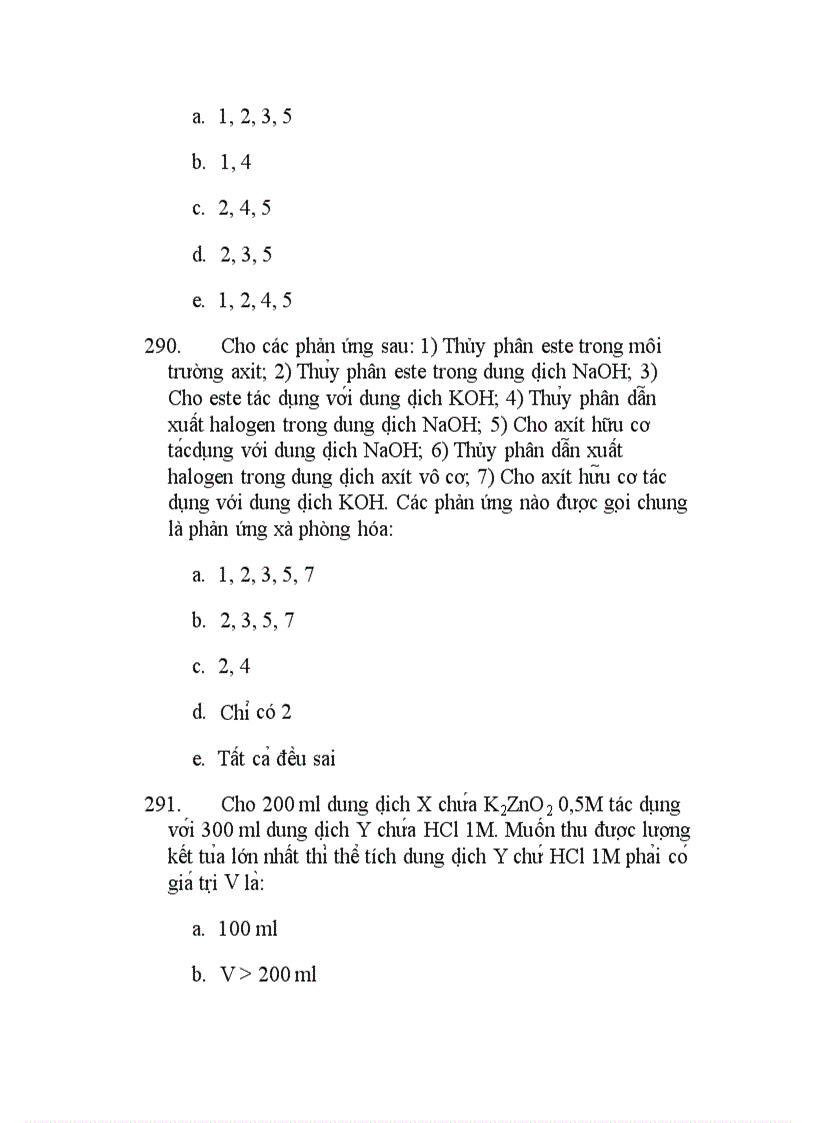 image for page 300 câu hỏi TNKQ Hóa ôn thi TN THPT