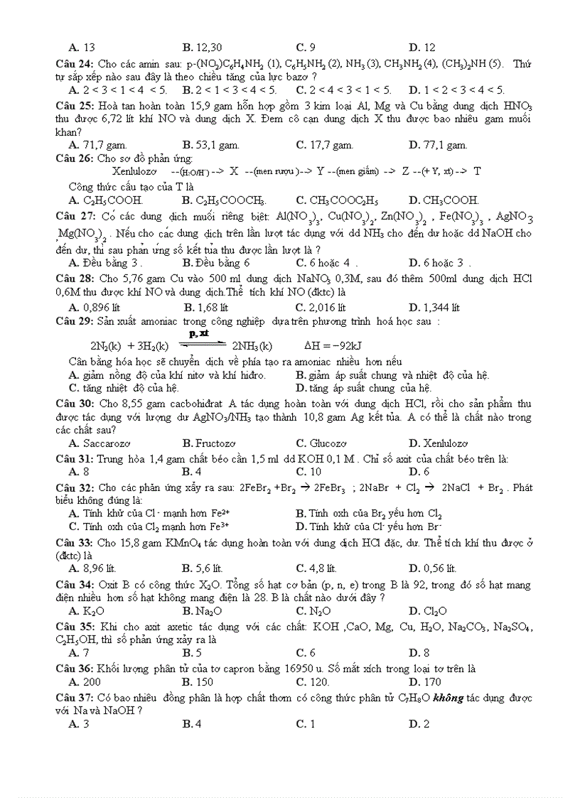 image for page 4 de thi thu DH va dap an hay