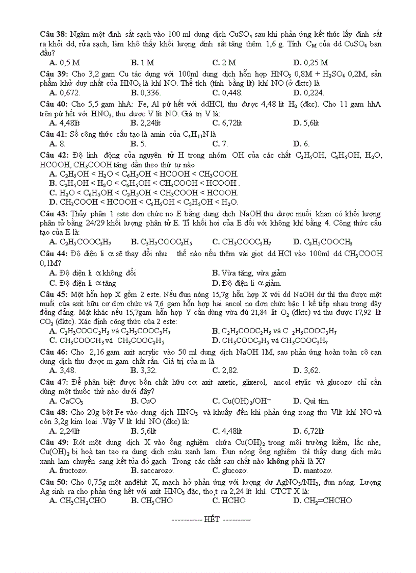 image for page 4 de thi thu DH va dap an hay