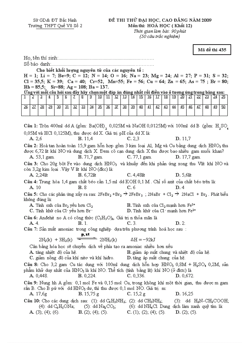 image for page 4 de thi thu DH va dap an hay