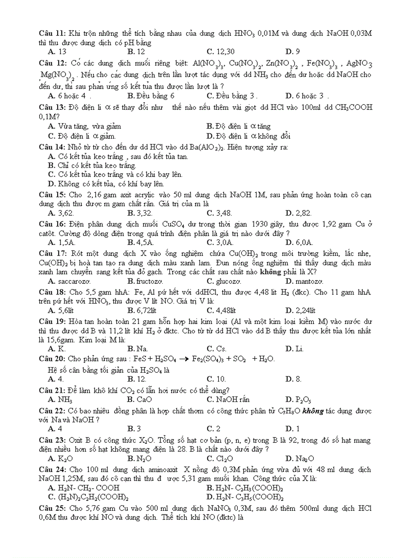 image for page 4 de thi thu DH va dap an hay