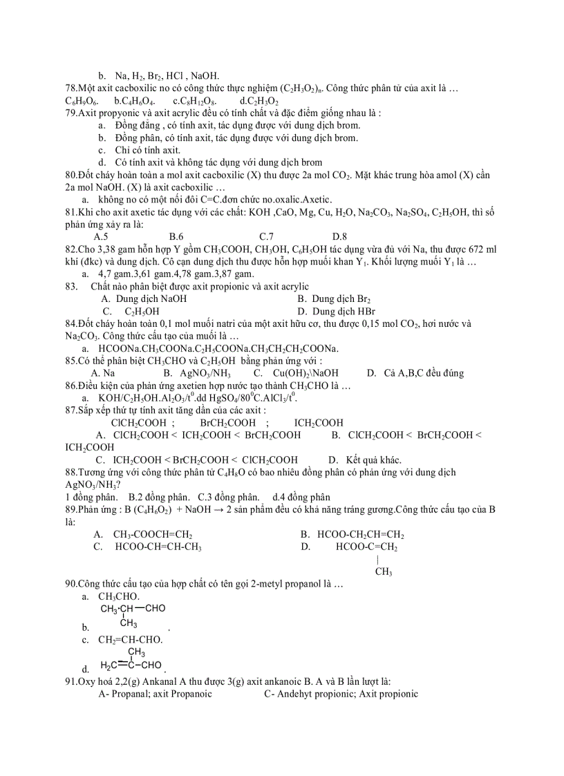 image for page 500 câu hỏi hóa học