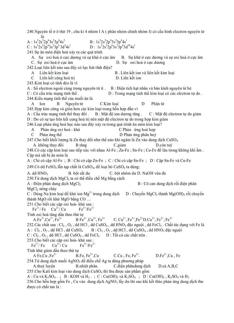 image for page 500 câu hỏi hóa học