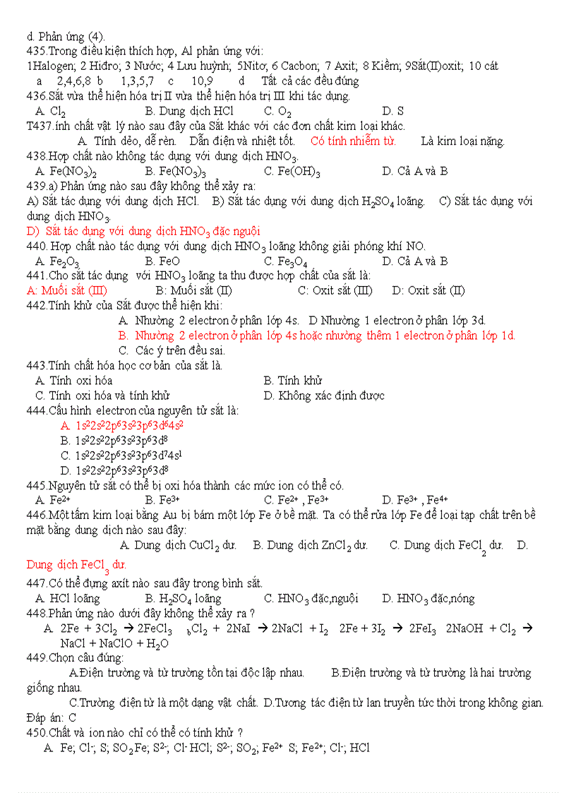 image for page 500 câu hỏi TN hóa