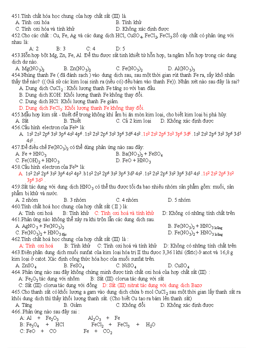 image for page 500 câu hỏi TN hóa